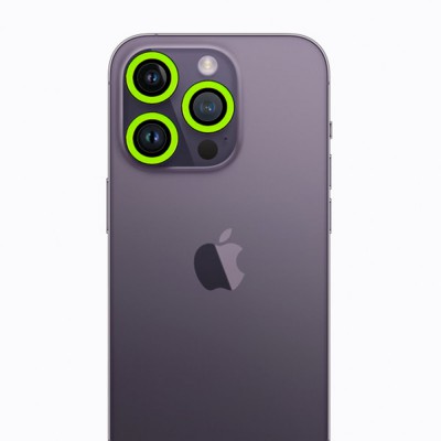 iphone 12 Pro Neon Fosforlu Kamera Lens - Yeşil