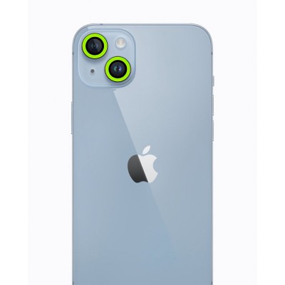 iphone 13 Mini Neon Fosforlu Kamera Lens - Yeşil