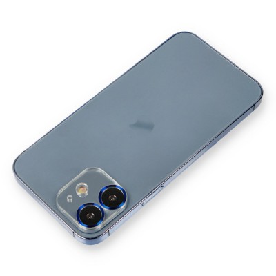 iphone 12 Metal Kamera Lens Koruma Cam - Mavi