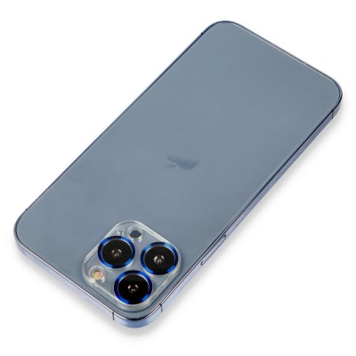 iphone 12 Pro Metal Kamera Lens Koruma Cam - Mavi