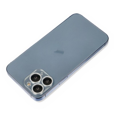 iphone 11 Pro Shine Kamera Lens Koruma Cam - Gümüş