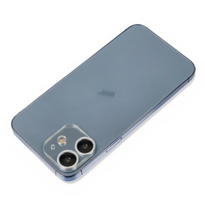 iphone 12 Mini Shine Kamera Lens Koruma Cam - Gümüş