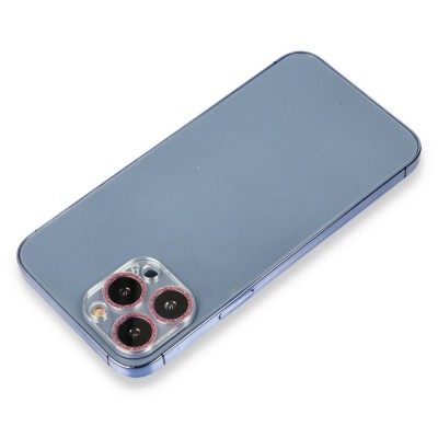 iphone 12 Pro Shine Kamera Lens Koruma Cam - Pembe