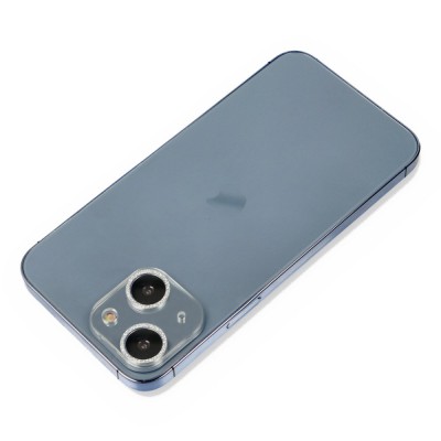 iphone 13 Shine Kamera Lens Koruma Cam - Gümüş