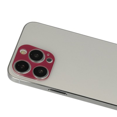 iphone 13 Pro Max Rainbow Kamera Lens Koruma Cam - Koyu Kırmızı
