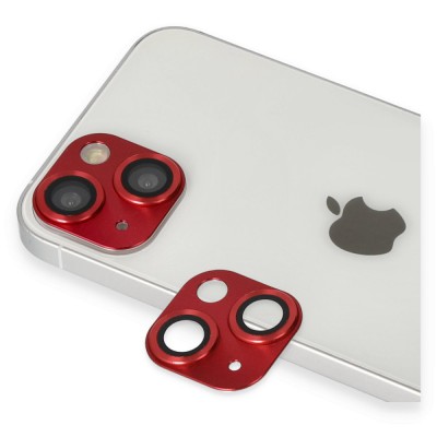 iphone 13 Mini Pers Alüminyum Kamera Lens - Kırmızı