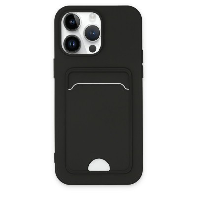 iphone 15 Pro Kılıf Kelvin Kartvizitli Silikon - Siyah