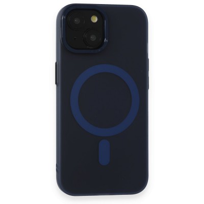 iphone 15 Kılıf Lodos Magneticsafe Mat Kapak - Mavi