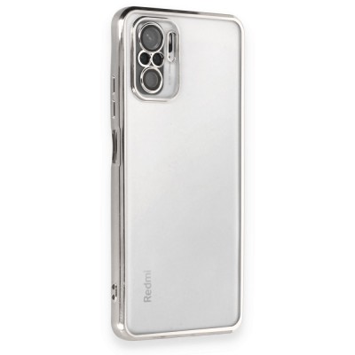 Xiaomi Poco M5s Kılıf Razer Lensli Silikon - Gümüş