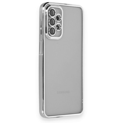 Samsung Galaxy A23 4g Kılıf Razer Lensli Silikon - Gümüş