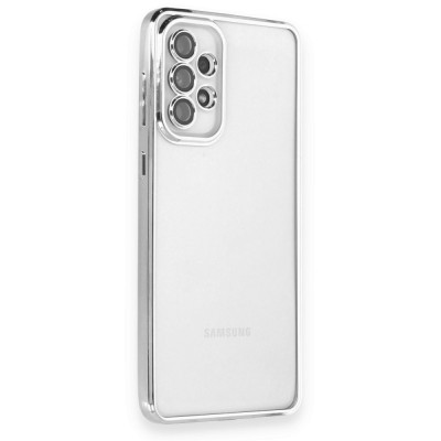 Samsung Galaxy A73 5g Kılıf Razer Lensli Silikon - Gümüş