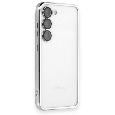 Samsung Galaxy S23 Plus Kılıf Razer Lensli Silikon - Gümüş